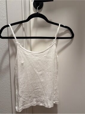 Brandy Melville White Ribbed Spaghetti Strap Camisole